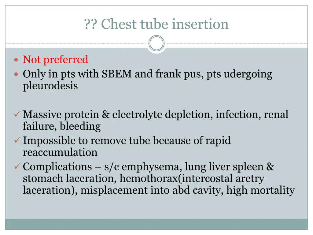chest tube insertion