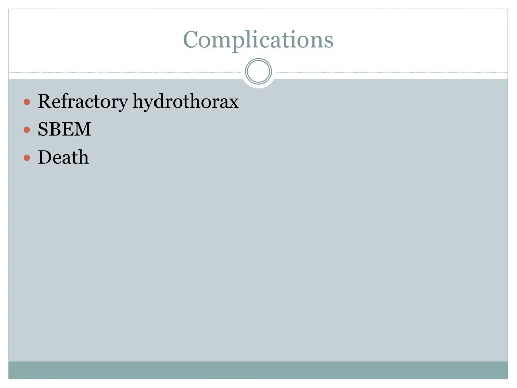 complications