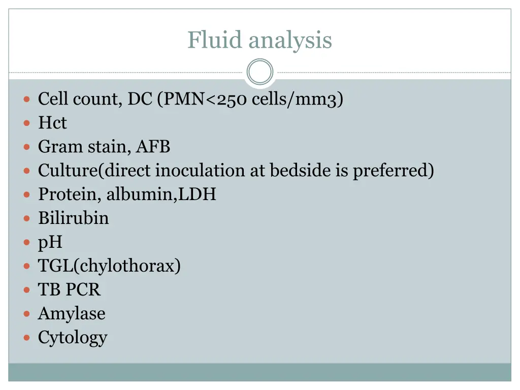 fluid analysis