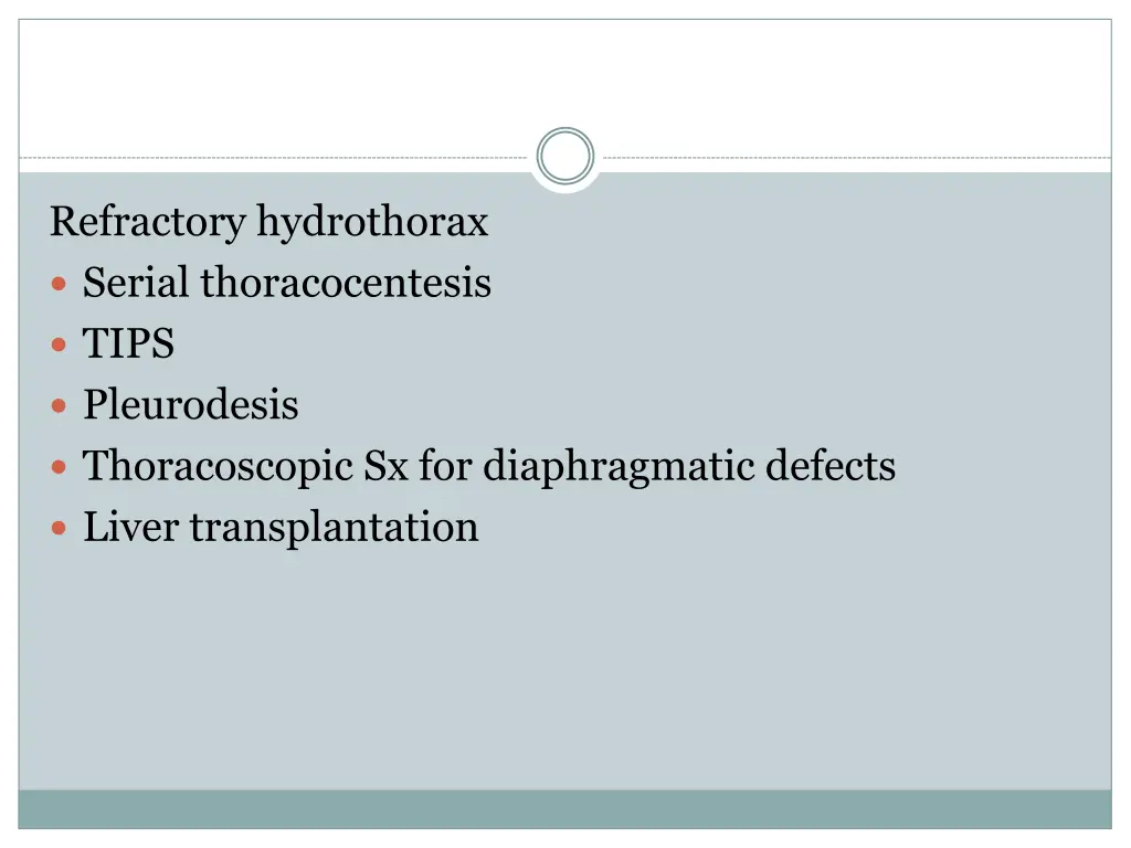 refractory hydrothorax serial thoracocentesis