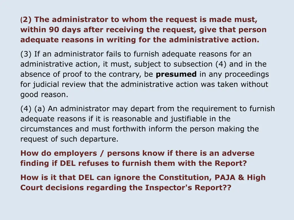 2 the administrator to whom the request is made