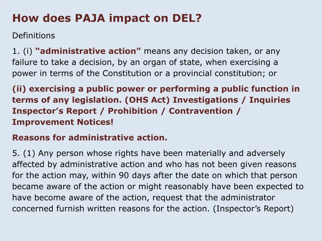 how does paja impact on del