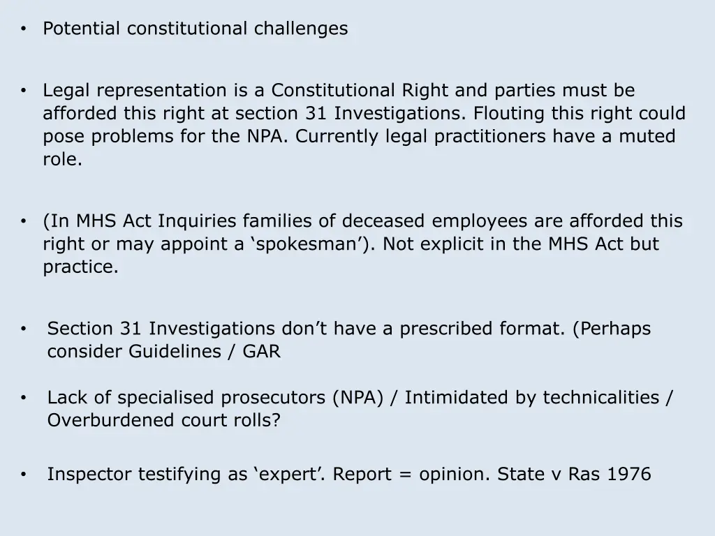 potential constitutional challenges