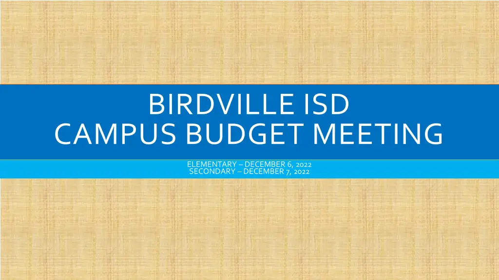 birdville isd campus budget meeting