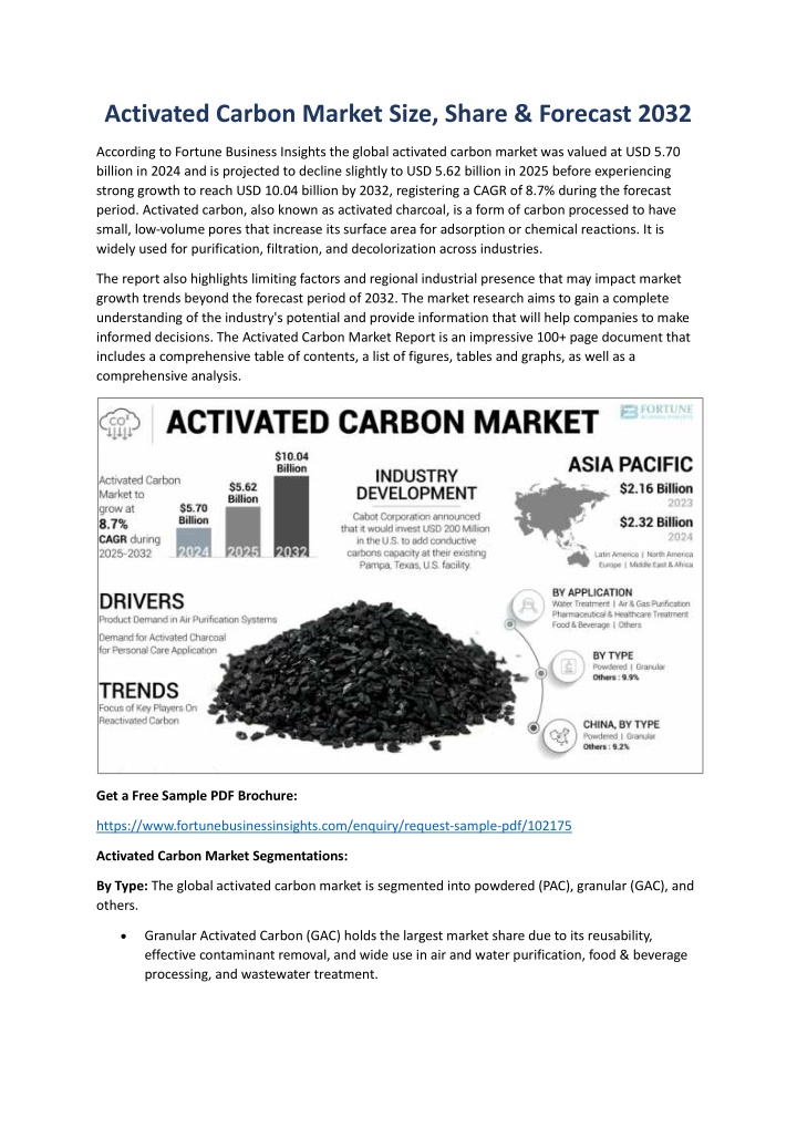activated carbon market size share forecast 2032