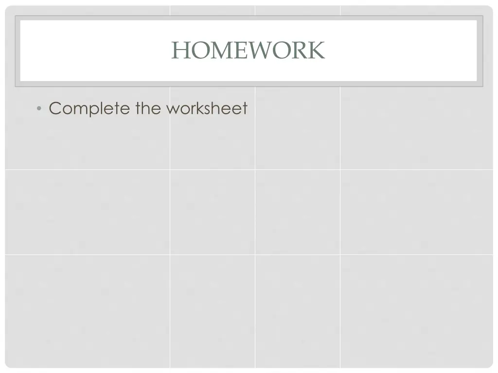 homework