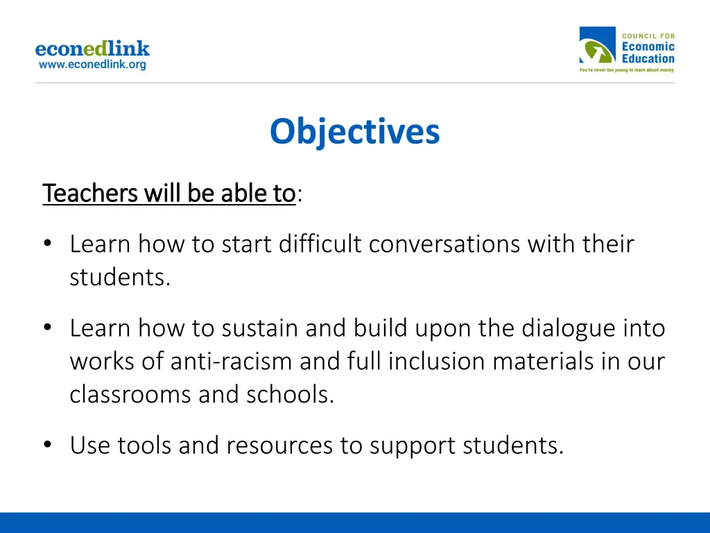 objectives