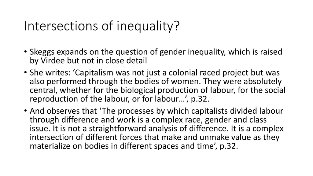 intersections of inequality