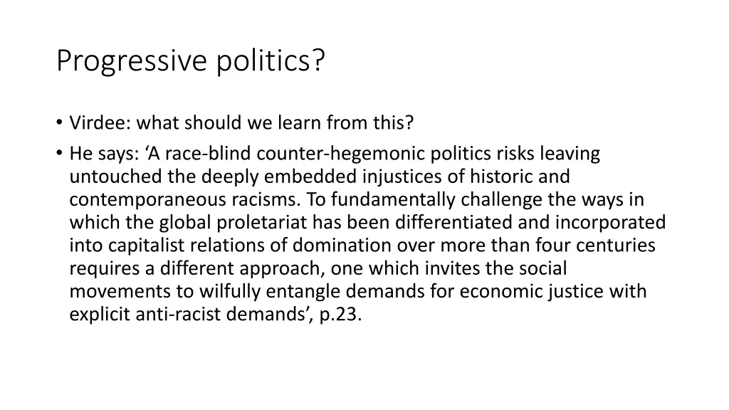 progressive politics