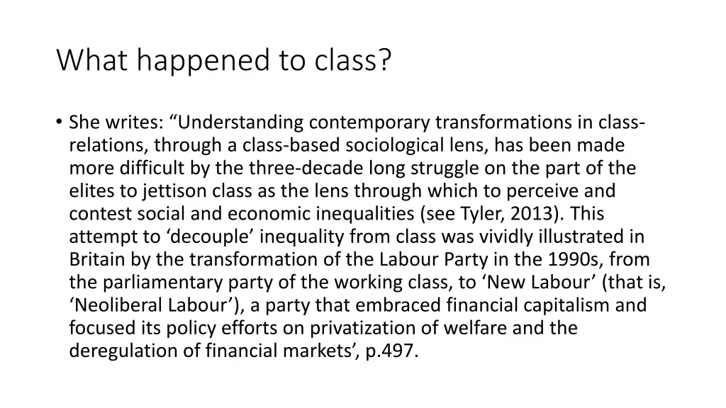 what happened to class