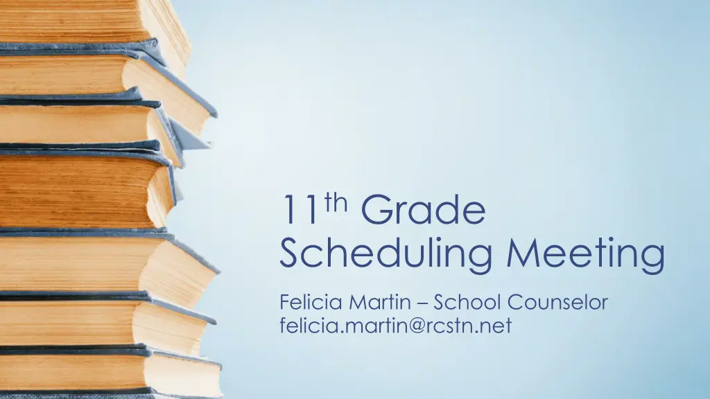 11 th grade scheduling meeting