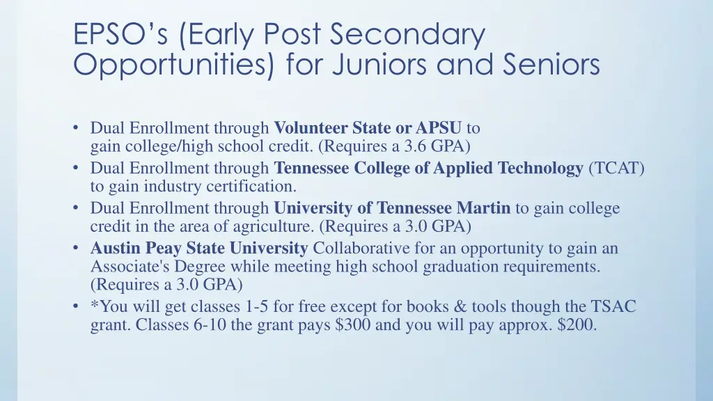 epso s early post secondary opportunities