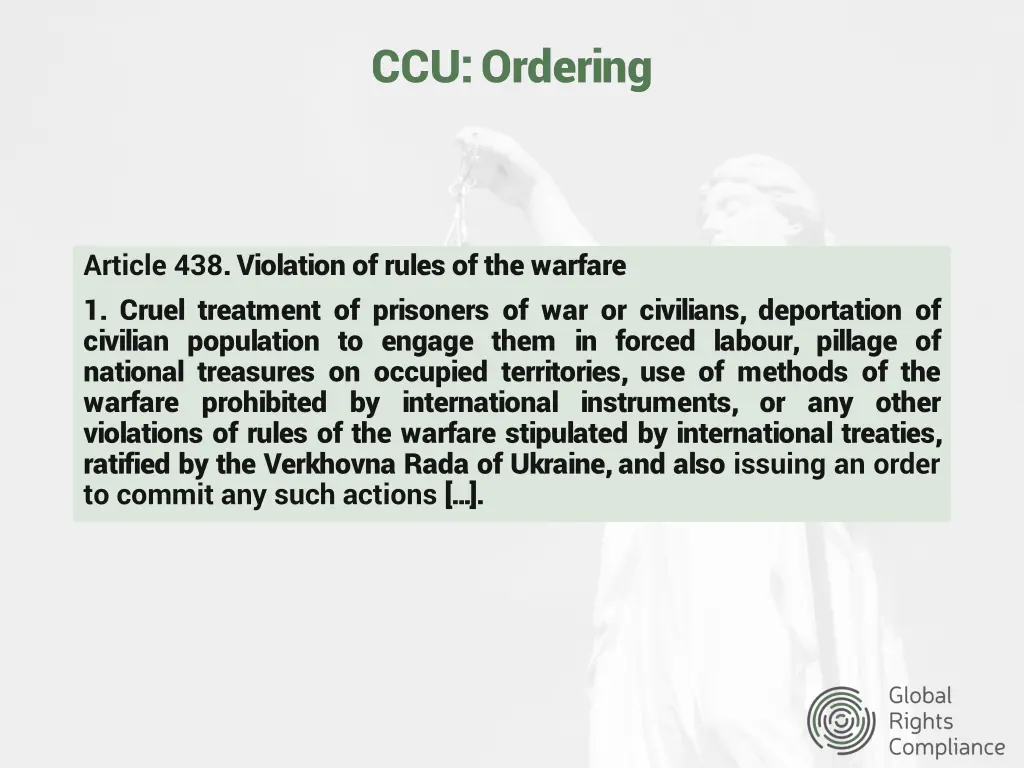 ccu ordering