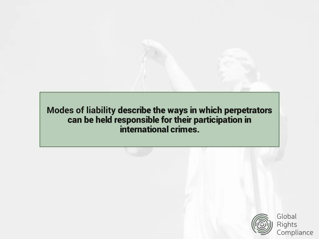 modes of liability describe the ways in which
