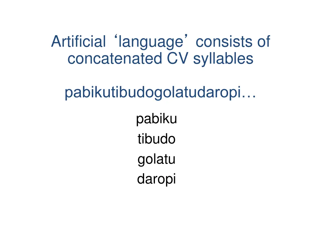 artificial language consists of concatenated