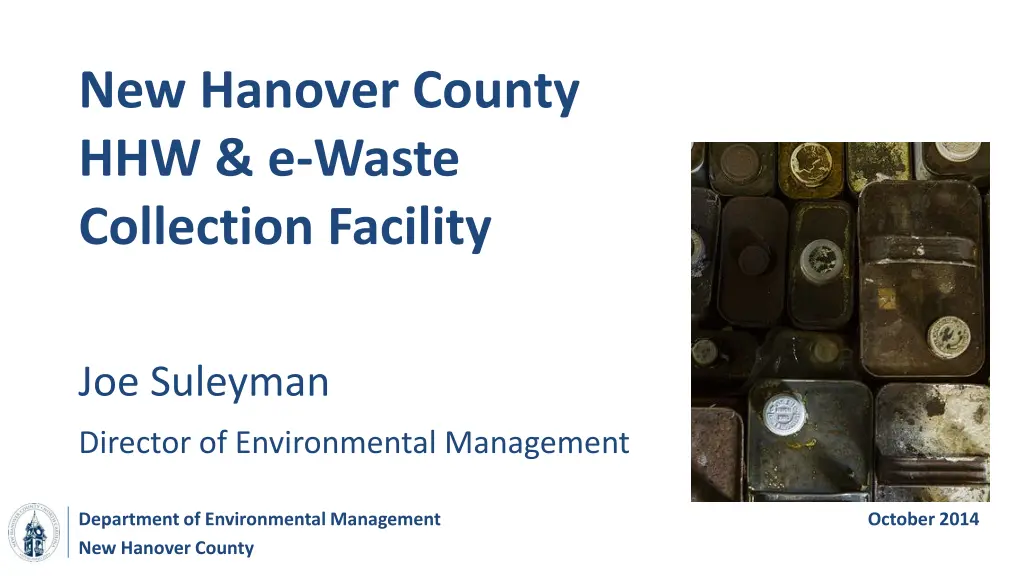 new hanover county hhw e waste collection facility