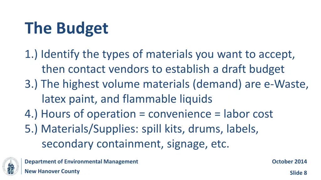 the budget