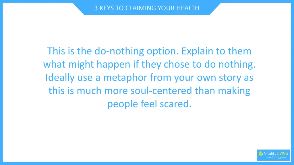 3 keys to claiming your health 2