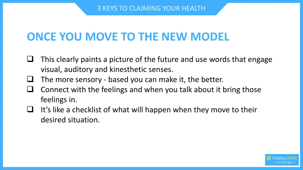 3 keys to claiming your health