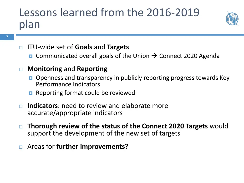 lessons learned from the 2016 2019 plan
