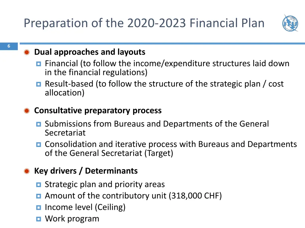 preparation of the 2020 2023 financial plan