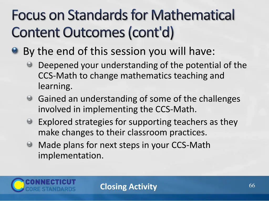 focus on standards for mathematical content 1