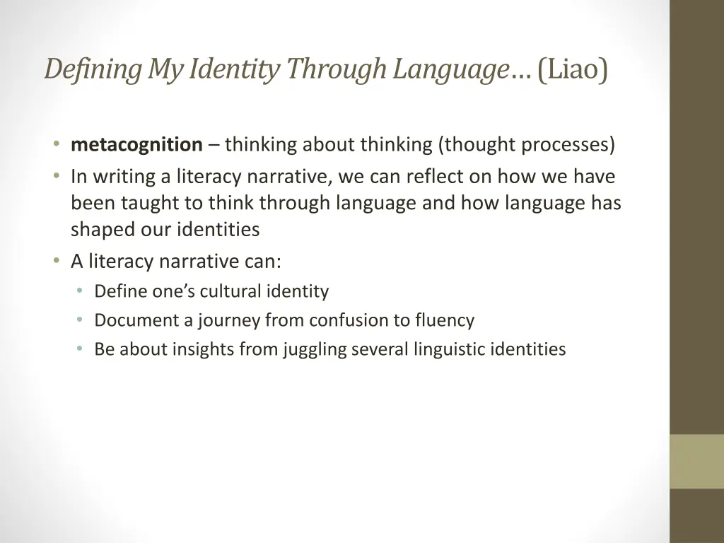 defining my identity through language liao