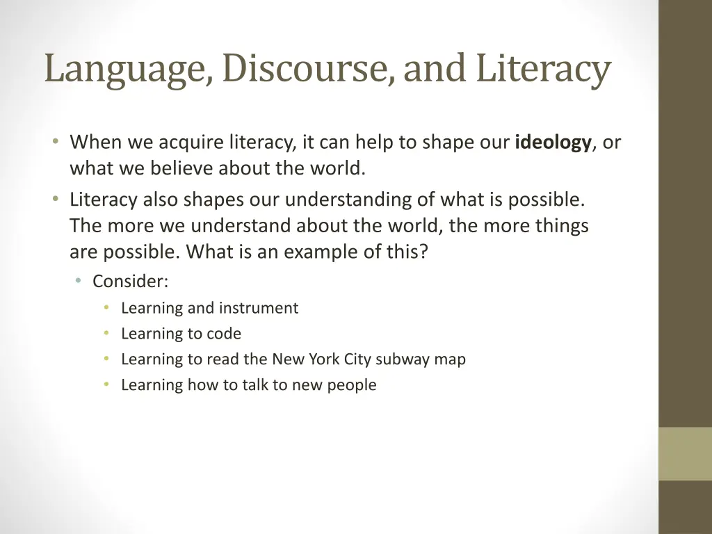 language discourse and literacy 3