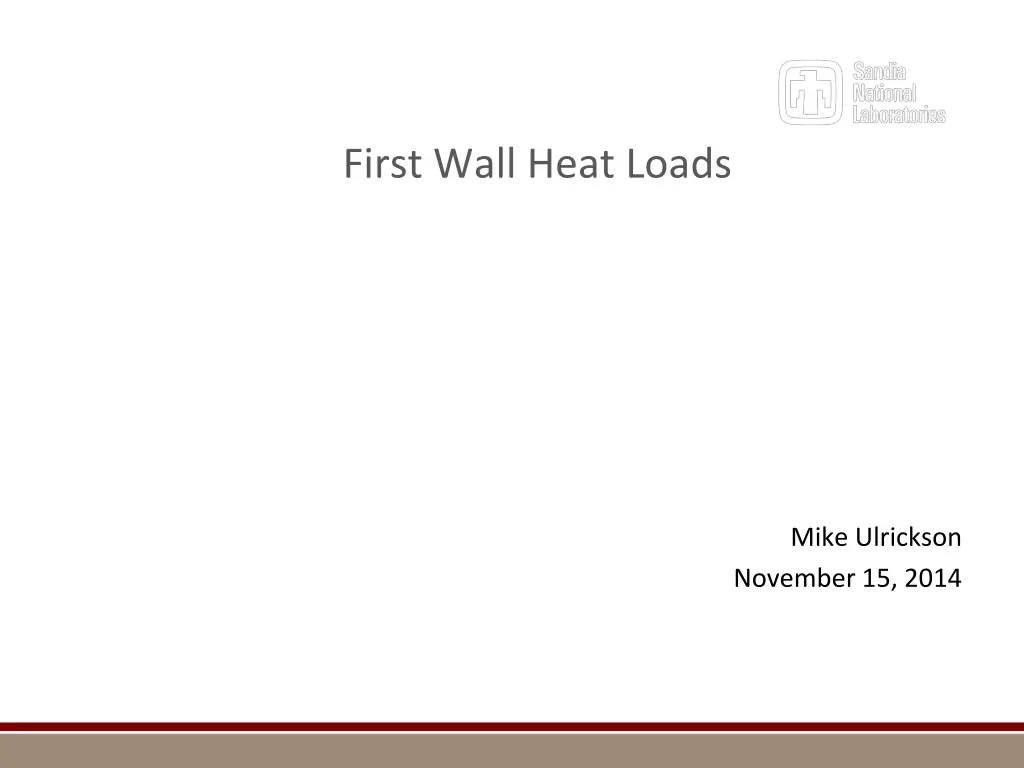 first wall heat loads