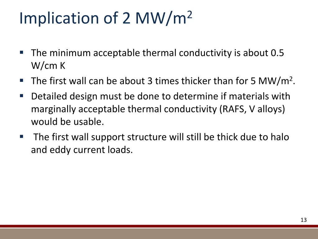 implication of 2 mw m 2