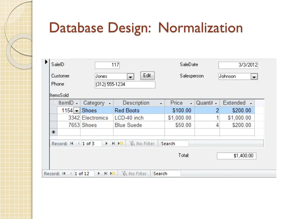 database design normalization