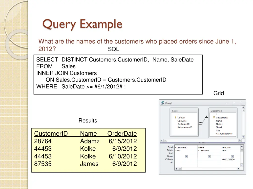 query example 1