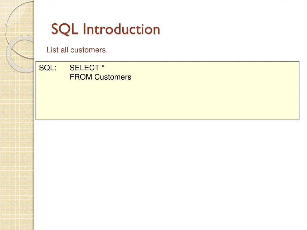 sql introduction