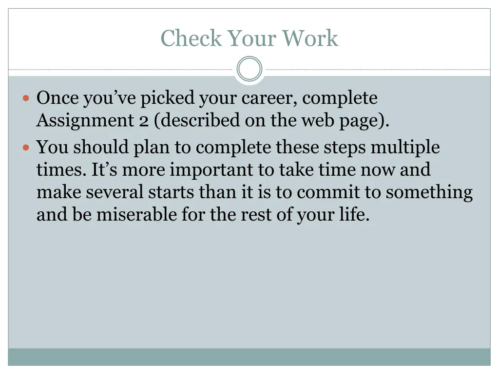 check your work