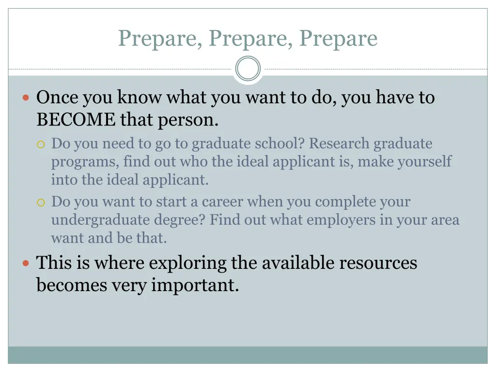 prepare prepare prepare