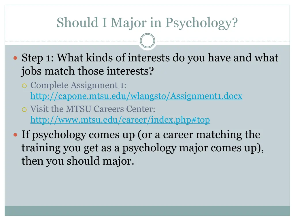 should i major in psychology