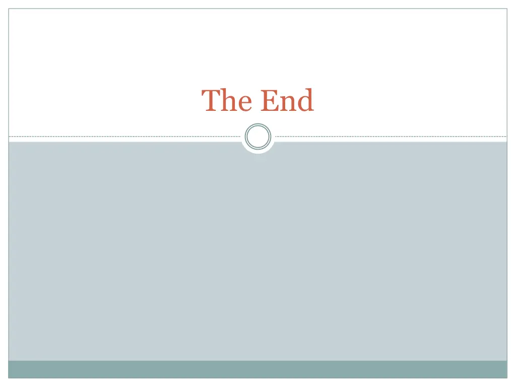 the end