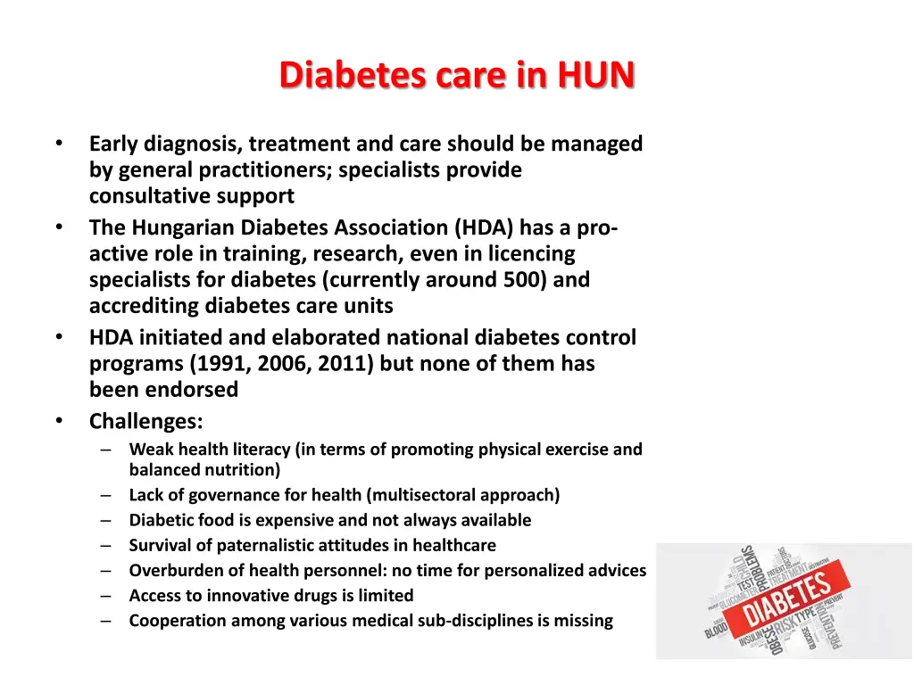 diabetes care in hun
