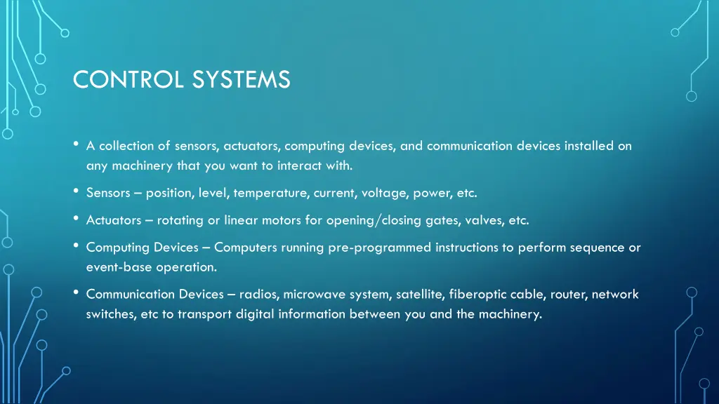 control systems