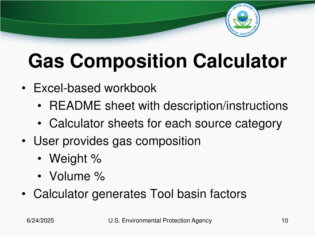 gas composition calculator