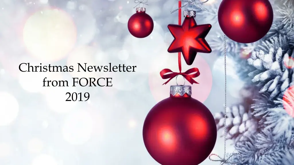 christmas newsletter from force 2019