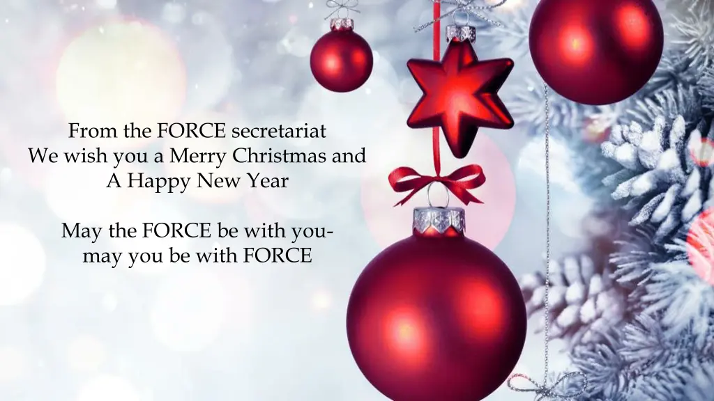 from the force secretariat we wish you a merry