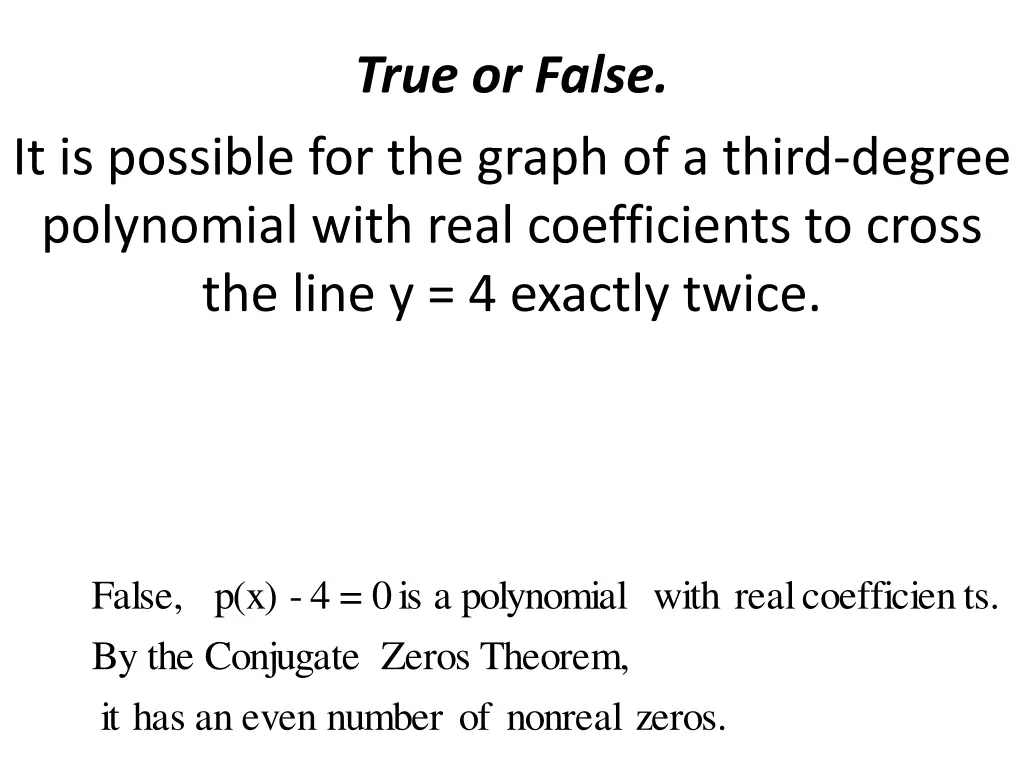 true or false 2