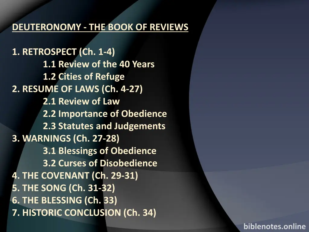 deuteronomy the book of reviews