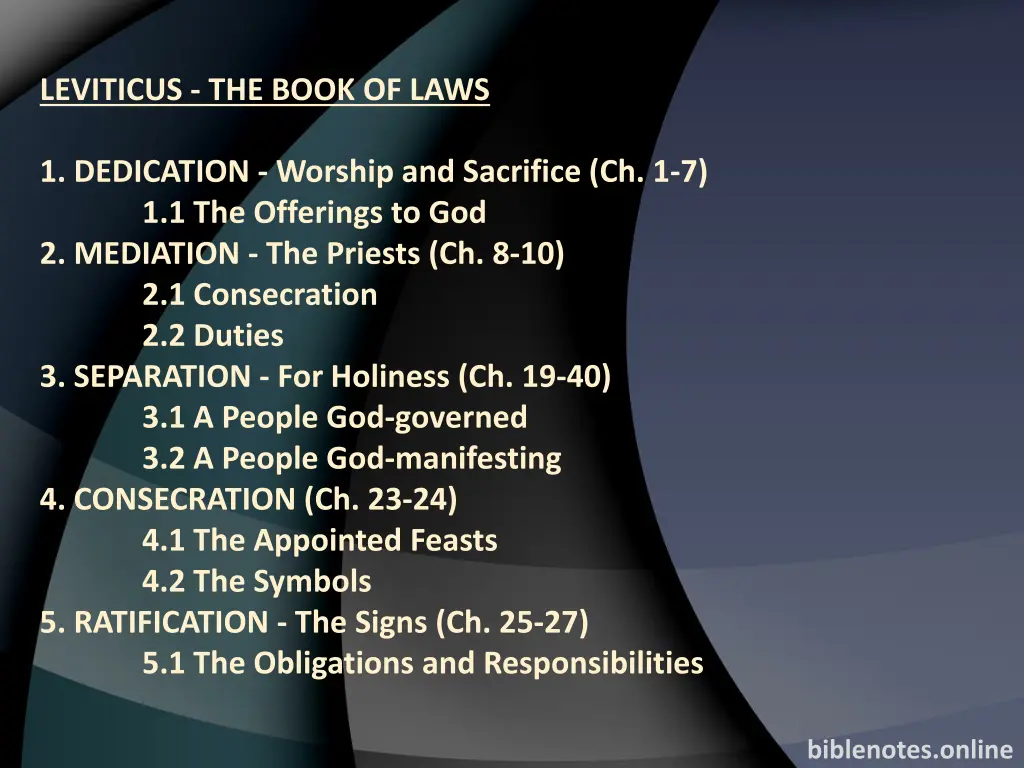 leviticus the book of laws