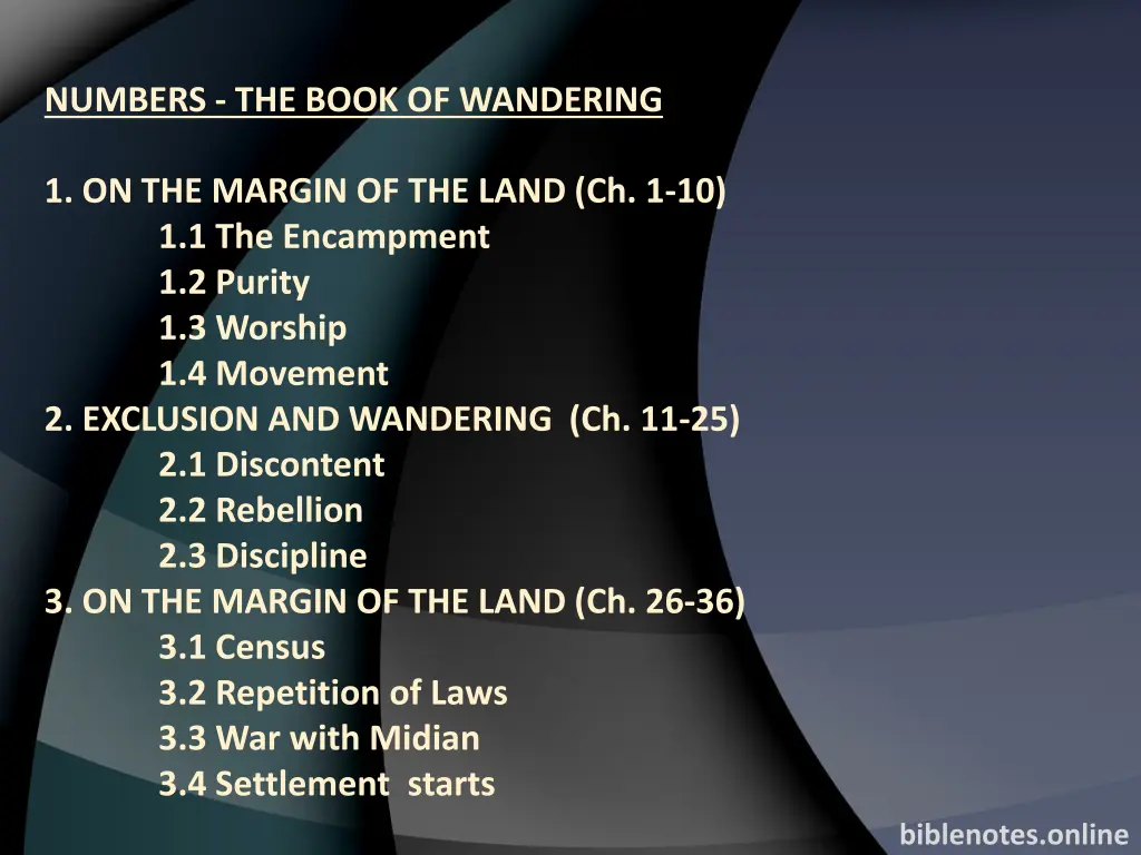numbers the book of wandering