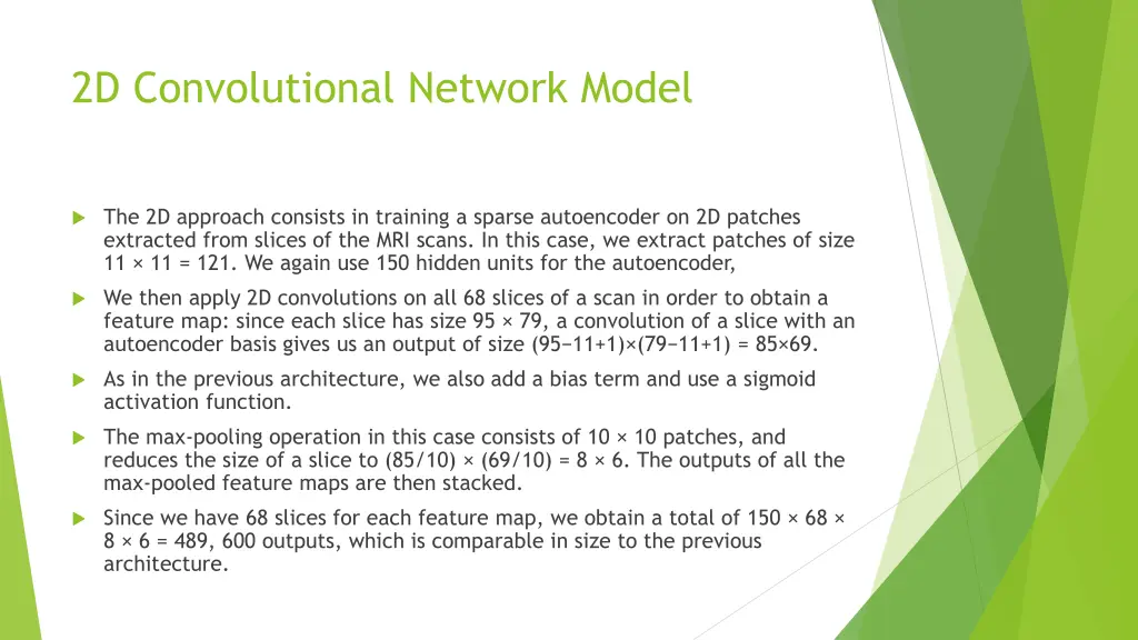 2d convolutional network model