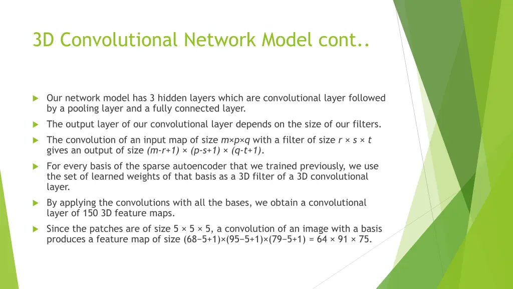 3d convolutional network model cont 1