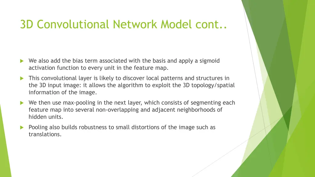 3d convolutional network model cont 2