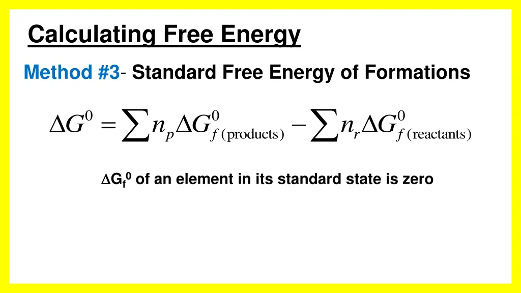 calculating free energy 2